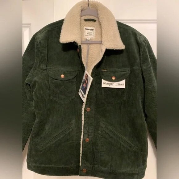The Montana New Wrangler Icons124MJ Men's Sherpa Corduroy Jacket Size XL Trucker - Picture 2 of 15